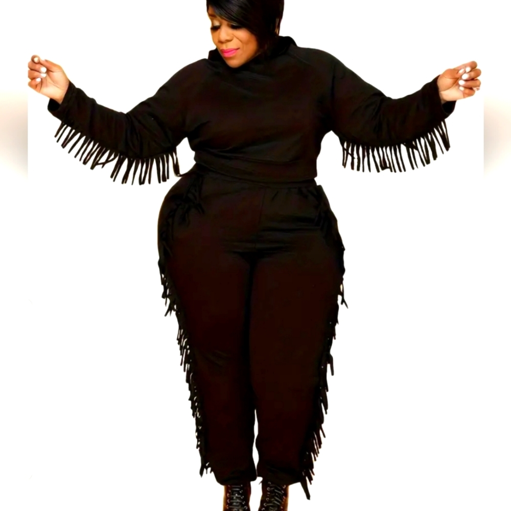 Plus size 2 piece activewear jogger with hoodie